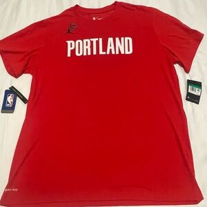Men’s Nike Jordan “Portland” Trailblazers NBA Dri-Fit Shirt - Size XL - NWT